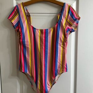 Xhilaration Multicolor Striped Swimsuit